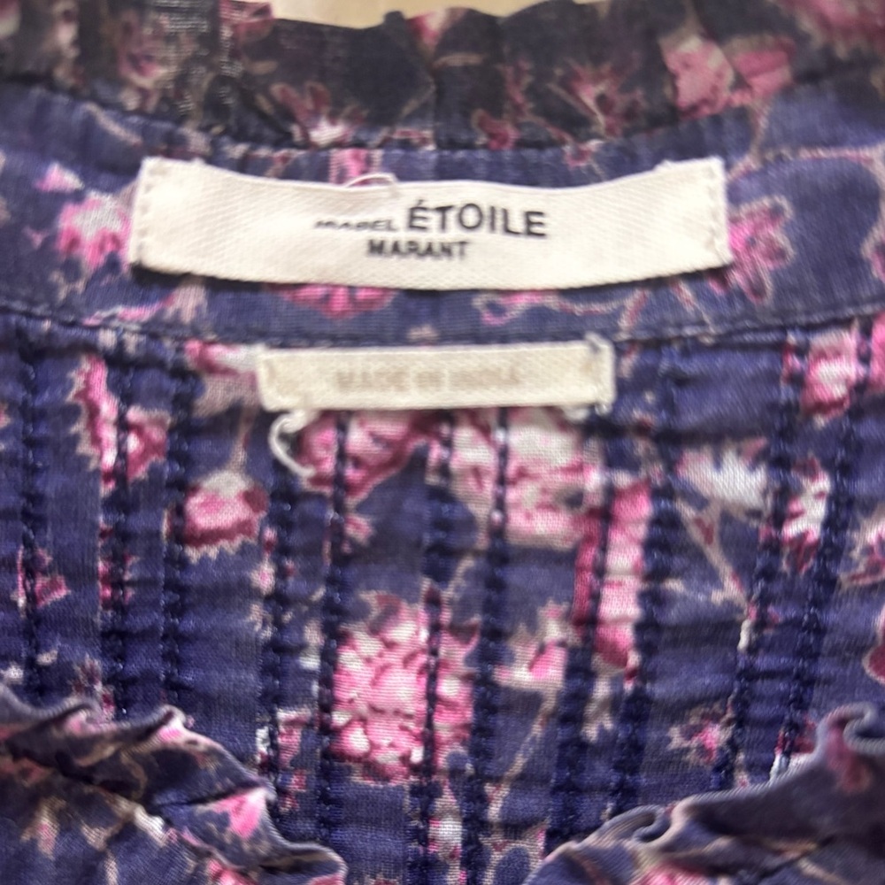 Isabel Marant Laila Gathered Floral Print Blouse - Picture 10 of 10